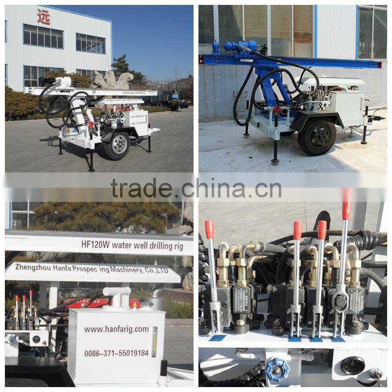 120m depth!CE certification!!Quality ensure!!HF120W mini water well drilling rigs for sale