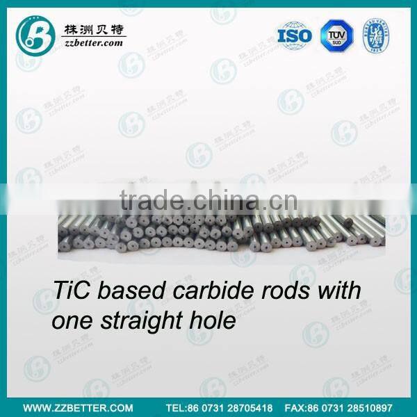 TiC based cermet rods/Titanium carbide rods with one straight hole