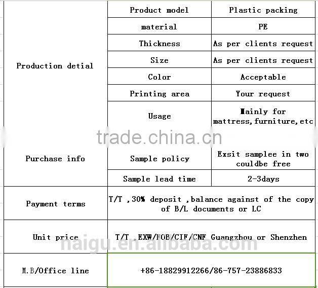 transparency and soft pe film for printing / printing film hot sale