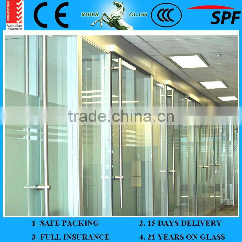 High Quality 1.3-19mm Folding Door Glass Bullet Proof Sliding Bifold Glass Door & AS/NZS2208