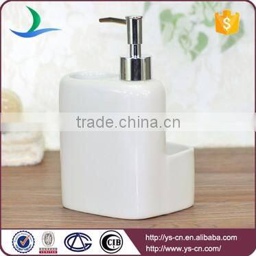 Best selling products square dessert ceramic hotel liquid soap dispenser