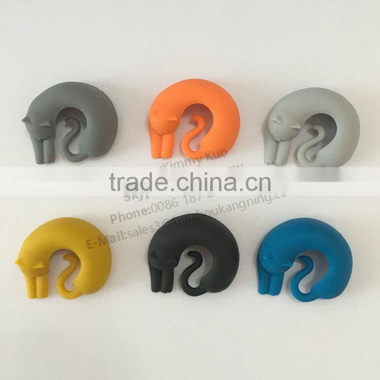Cat Style Silicone Drink Markers Identify Cup Wine glasses Easily