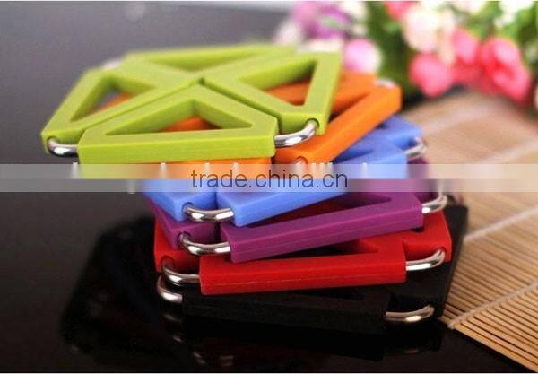 silicone stainless steel placemat trivet table mat heat resistant for bowl plate cup