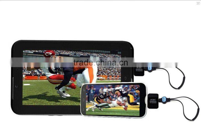 Mini Portable ATSC/DVB-T2/ISDB-T TV Tuner For Mobile Phones/Pad Digital Mobile Pad TV Receiver For America/Mexico/Europe