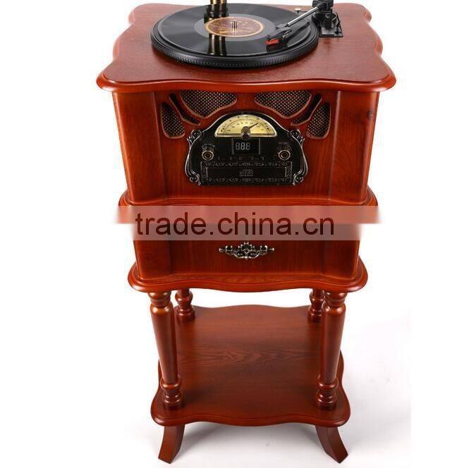 High Quality Classic Woonden Design Radio Record Player, USB SD Bluetooth Vinyl record player, Gramophone, Phonograph For Sale