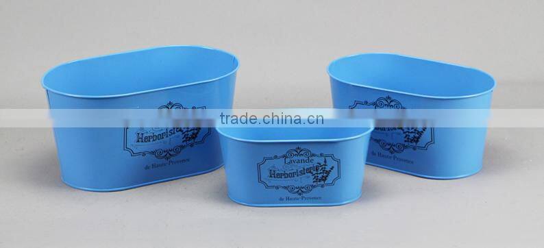 new style lavender Design oval metal plant pot for garden