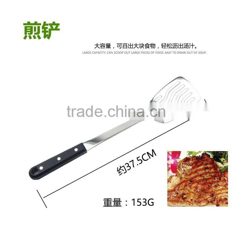 stainless steel kitchenware with plastic handle
