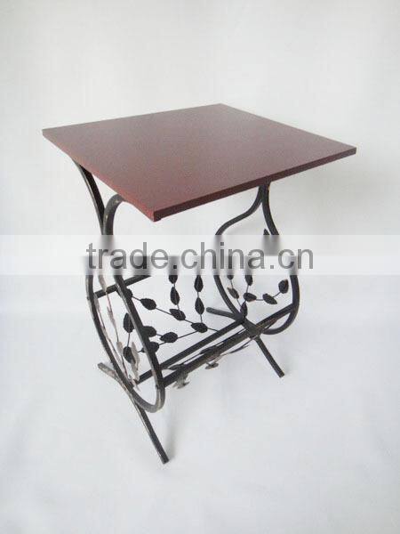 Metal Leaf Design magazine coffee table square tea table
