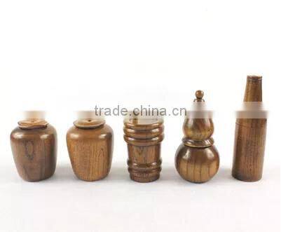 Wood pepper mill and salt shaker set, pepper grinder, bamboo pepper mill grinder
