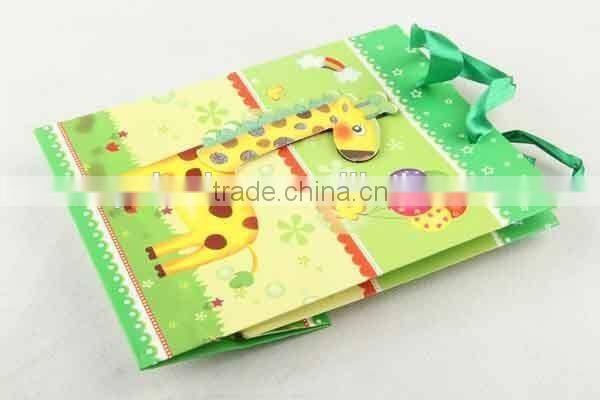 Printed Foldable Gift Bag With 3D Animal Designs/ Shopping Bag