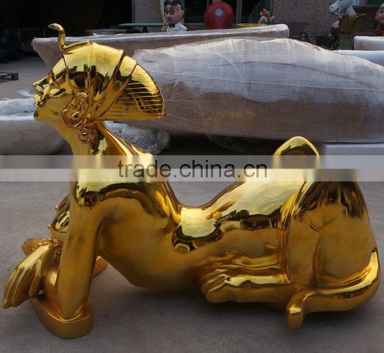 Electroplate lady landscape sculpture