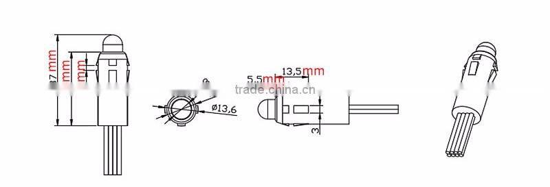 LED String Light Waterproof IP68 Full Color 12mm F8 RGB LED strawhat light