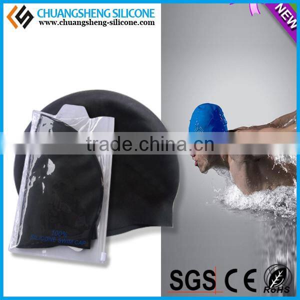 2015 best selling funny nude silicone batman swimming cap for long hair as gift