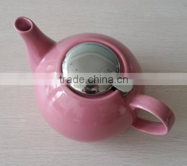 BTHJC-2 Creative Home 42oz Ceramic Teapot with S/S Lid & Infuser