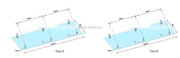 JINXIN excelent quality with competitive price stainless steel glass canopy