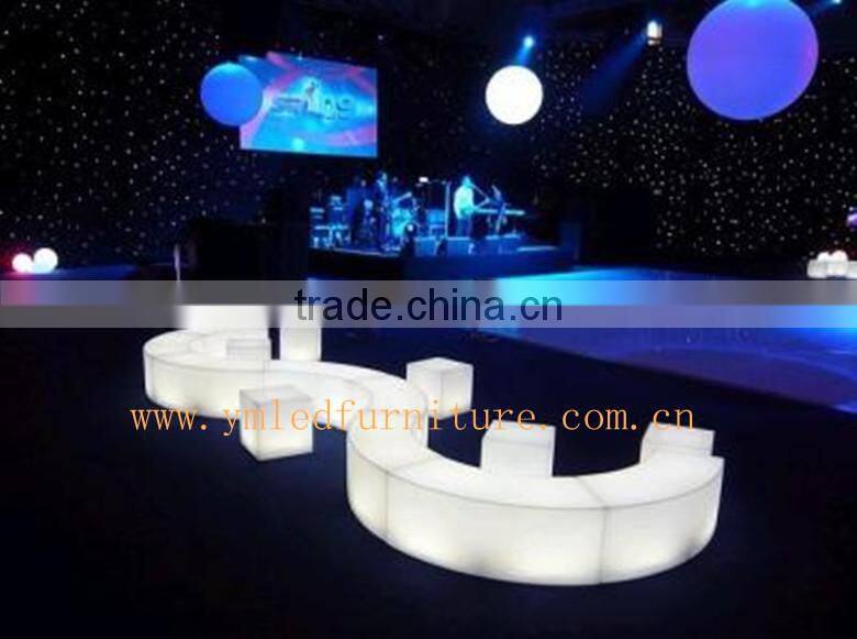 Cool Bar/club/party/wedding/KTV/hotel illuminated Outdoor Aluminum Bar Stools