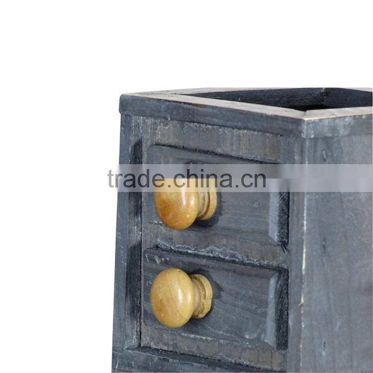 Grey Drawer Shape Planting/Decoration Wooden Garden Planters