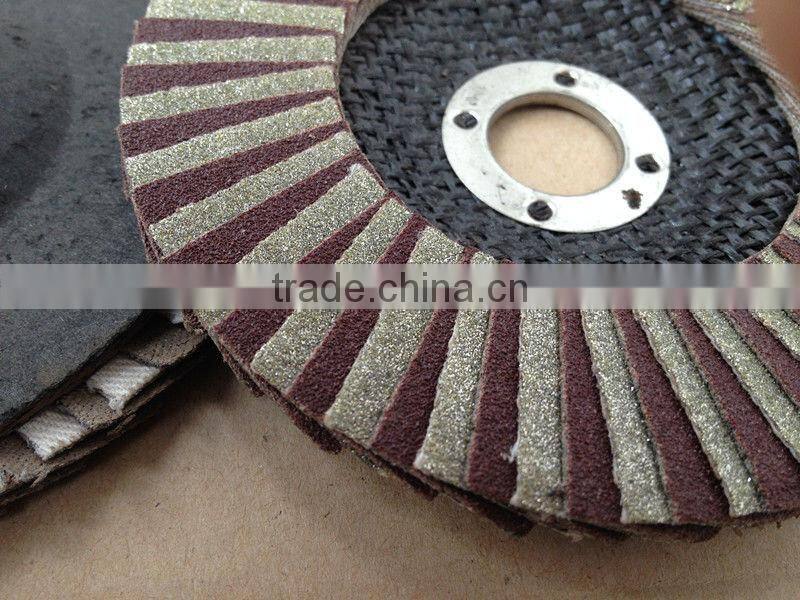 Diamond flap wheel/abrasive disc/abrasive flap wheel with shaft