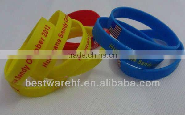 glowing in dark bulk cheap adult silicone bracelets