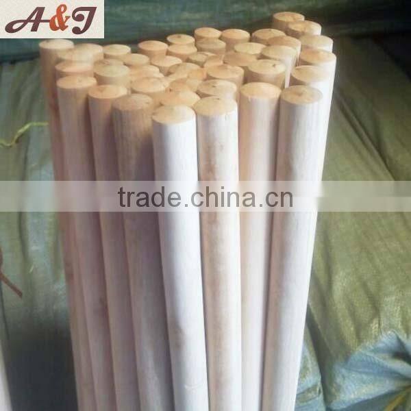 Wood color flat rake pole gardening tool pole