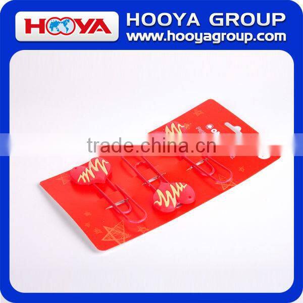 promotional decorative shaped fancy jumbo soft PVC bookmark clip