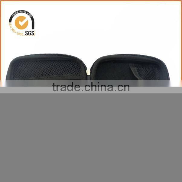 06747 new designs DONGGUAN custom hard mp3 earphone bag with rubber zipper