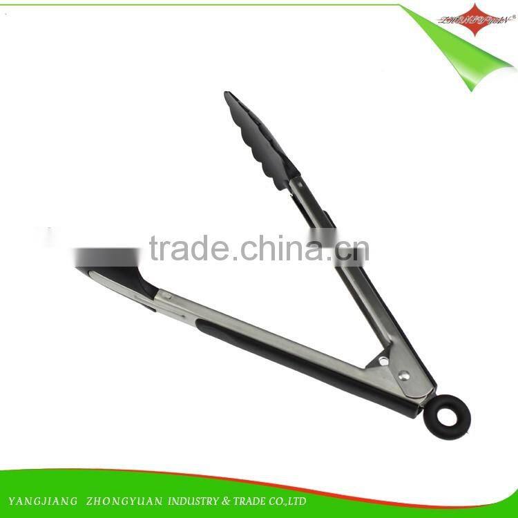ZY-H3017 12"Kitchen and Barbecue Grill Tongs BBQ Cooking Stainless Steel Food service Tong