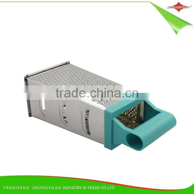 ZY-N5032 hot sale 4 side plastic handle stainless steel kitchen tool multi grater
