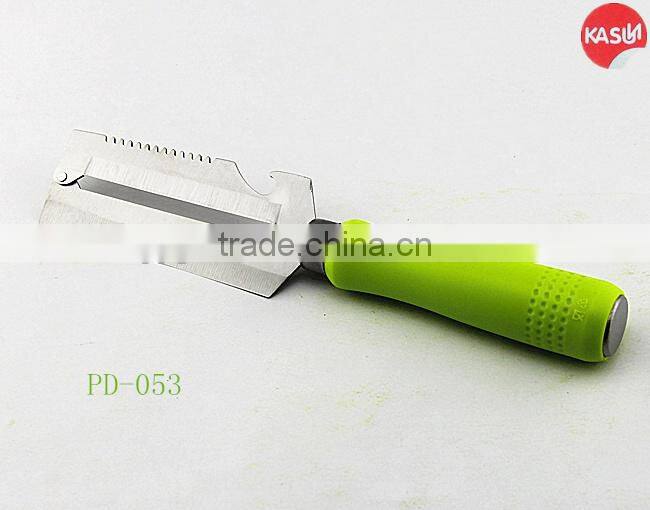PD-053 Multi Function 4 in 1 peeler knife Fish scraper bottle opener apple peeler corer slicer