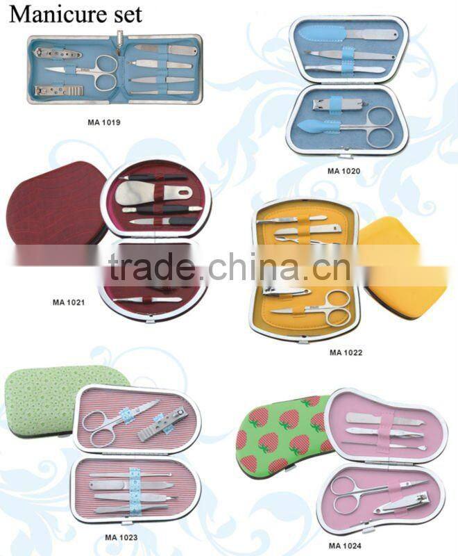 5pcs shoe-shape leather beauty kits