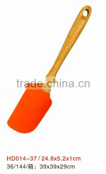 Silicone Dough scraper dough spatula wood handle