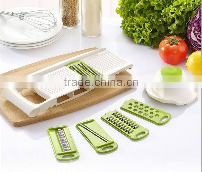 Cheap OEM 5 pcs Multi Vegetable Slicer and grater Chopper Kitchenware Set as seen on tv