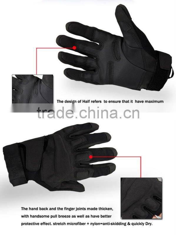 New design blackhawk full fingers military tactical gloves combat gloves
