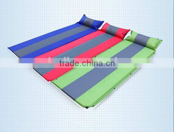 single person polyster high density memory self inflatable camping mattress