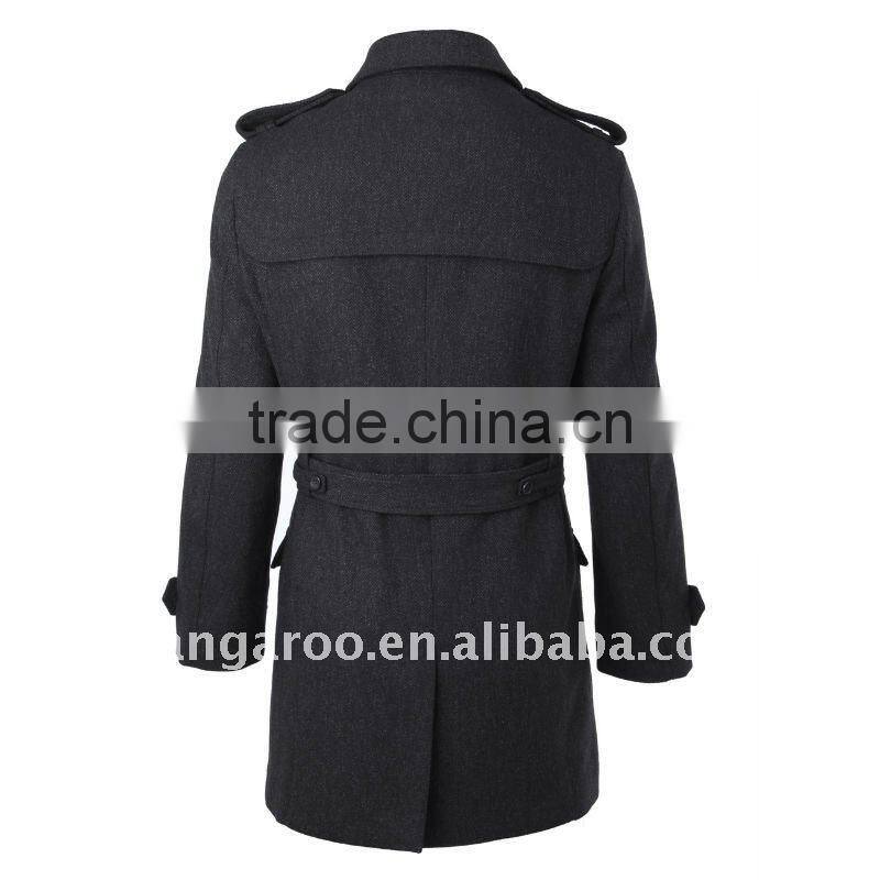 Mens 3/4 full length wool/cashmere overcoat