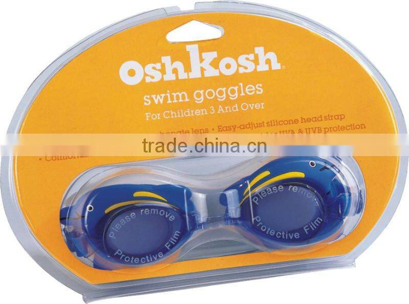 Cute cartoon swim caps and goggles set for kids wholesale
