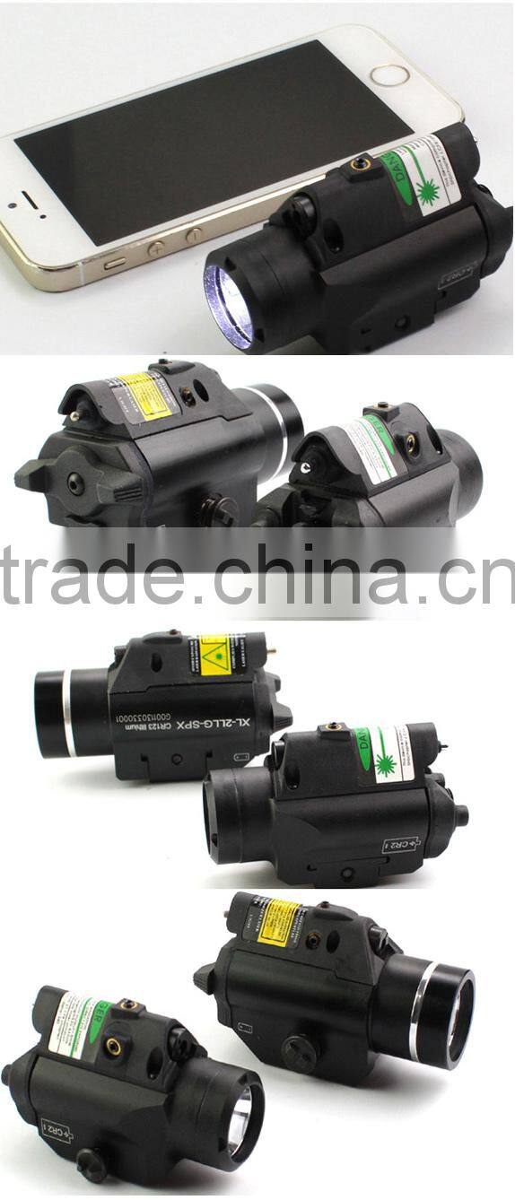 Compact Glock Pistol and Full Size Handgun Fittable Subzero Work Aluminium Tactical 220 Lumens LED Light with Green Laser Sight