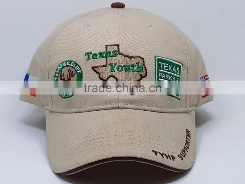 Fast ball 100% cotton baseball cap and hats