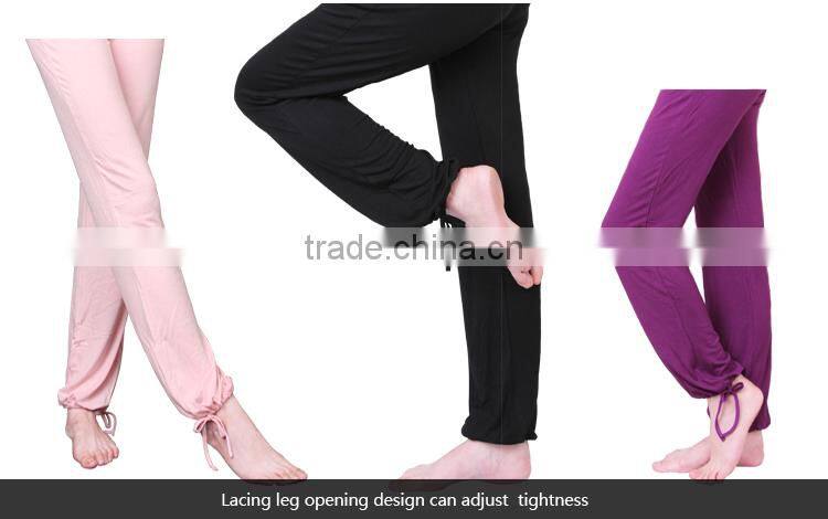 Professional lycra yoga pants 2016 with soft spandex yarn