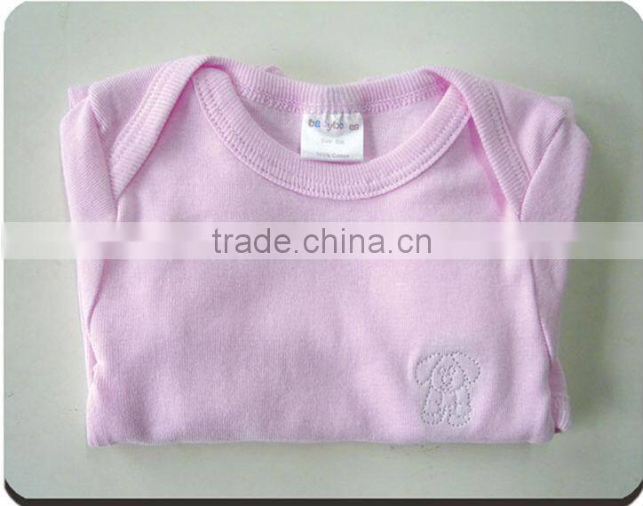 100% cotton long sleeves baby rompers blank