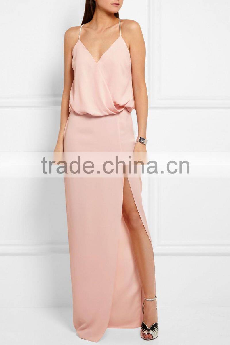 Ladies Western Designs Dress Gathered Twill gown Evening Cocktail Dresses 2016 HSD5456