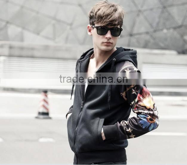 custom winter High Fashion customize Heavy Weight Fleece sport fashion Hoodies with floral printed Sweatshirt for Men