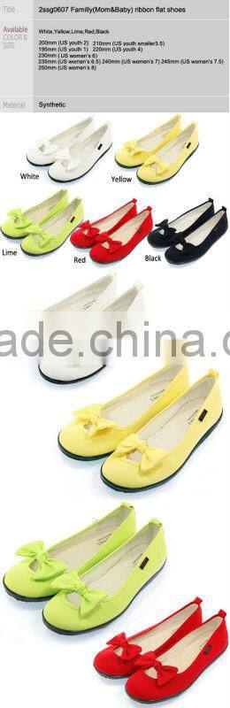 2ssg0607 Familly(Mom&Baby) Youth8 to US8 ribbon flat shoes