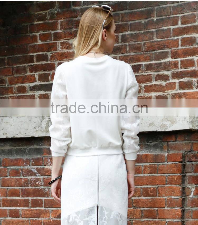 Maxnegio women autumn casual designer lace coat 100% polyester coat women