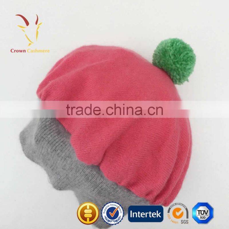 children knitted winter hats,pom pom beanie for children