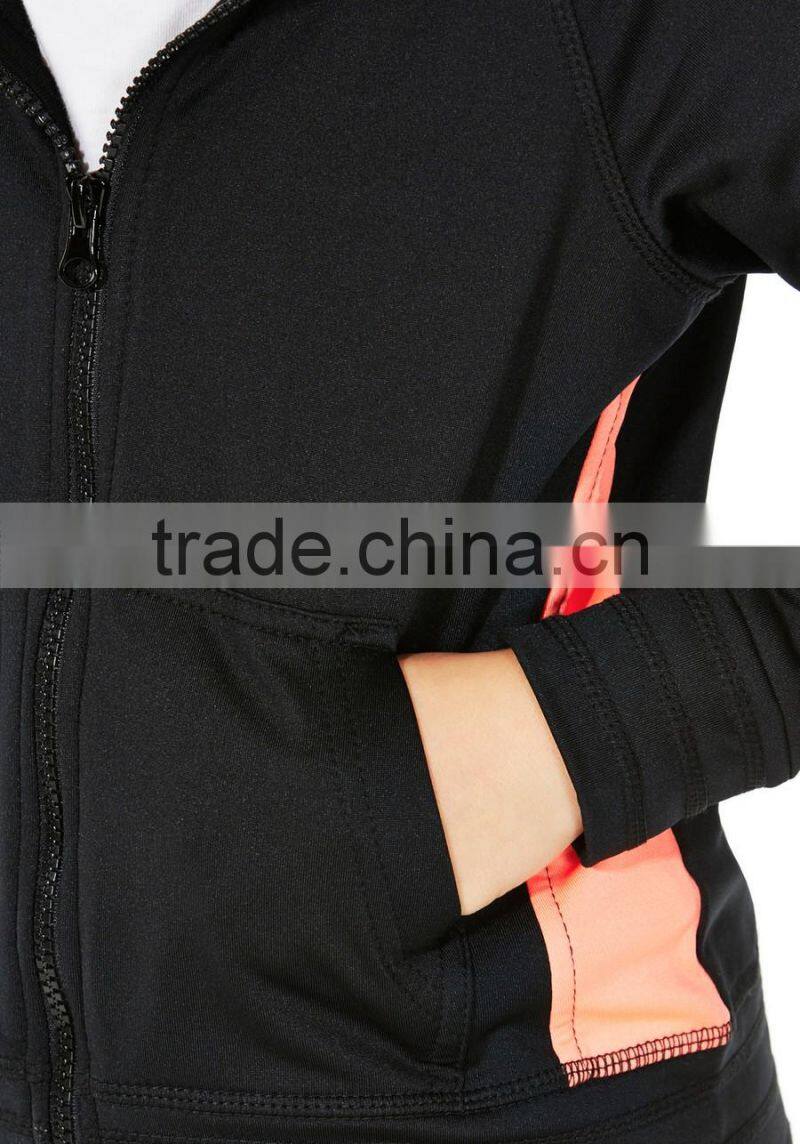 girls dri fit black gym school uniform blank hoodies with no lable hoodies kids school uniform