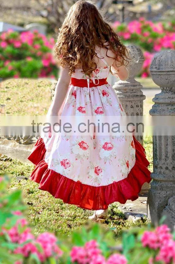 Long Maxi Dress Roses Vintage Dresses For Girls Of 10 Years Old Girls Party Dresses
