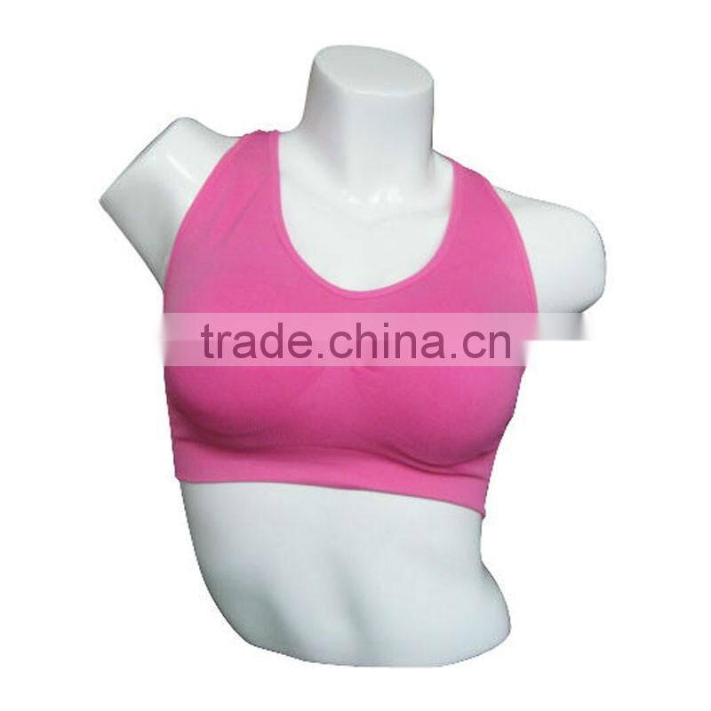 Cheap seamless running bra fashion ladies sexy bra lingerie fitness wear plain sprots bra