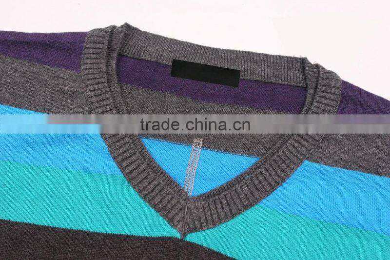 2015 Colorful Deep V Neck Sweaters Men