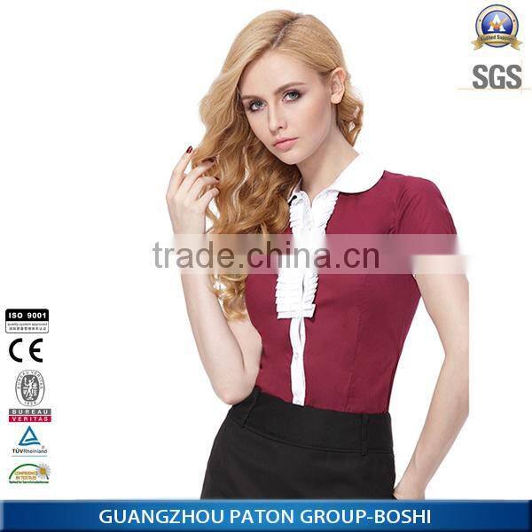 Cheap High Quality women's office uniform design polo shirt